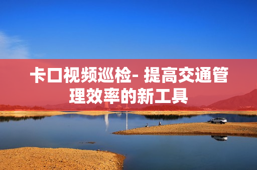 卡口視頻巡檢- 提高交通管理效率的新工具