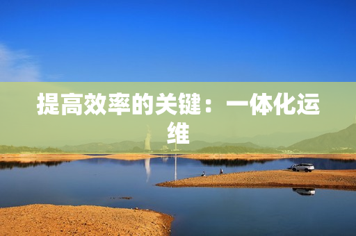 提高效率的關鍵：一體化運維