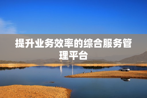 提升業務效率的綜合服務管理平臺