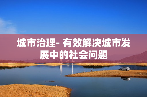 城市治理- 有效解決城市發展中的社會問題